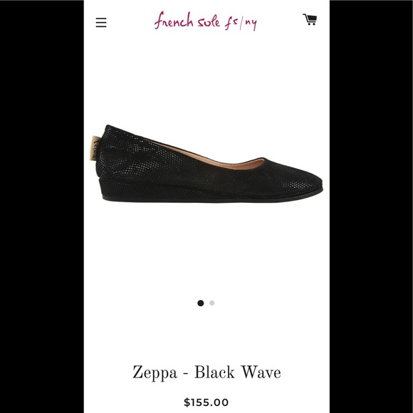 🌺 French Soles NY; Popular Zappa Black Wave Wedge Handmade Shoes in Wmn. 6.5!! - Picture 2 of 12